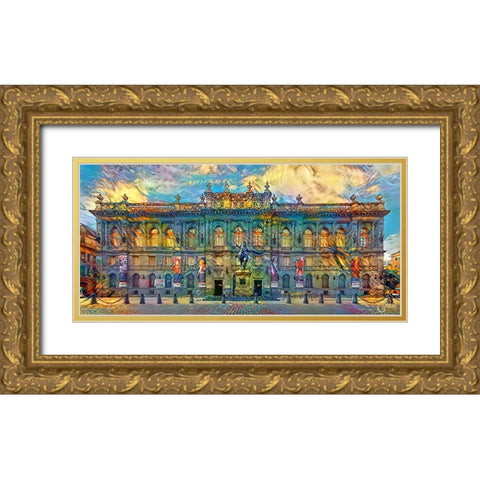 Mexico City National Museum of Art Gold Ornate Wood Framed Art Print with Double Matting by Gavidia, Pedro