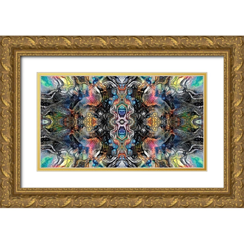 Mind Reactor Gold Ornate Wood Framed Art Print with Double Matting by Gavidia, Pedro