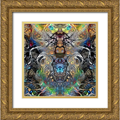 Mutation Gold Ornate Wood Framed Art Print with Double Matting by Gavidia, Pedro