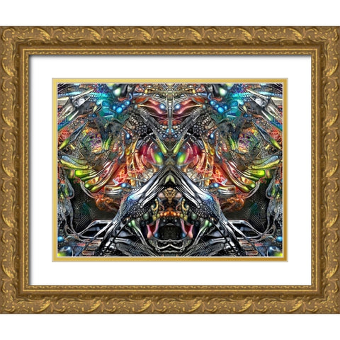 Offender Gold Ornate Wood Framed Art Print with Double Matting by Gavidia, Pedro