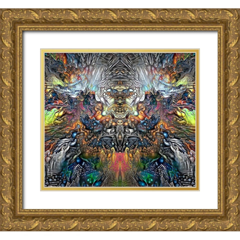 Samael Gold Ornate Wood Framed Art Print with Double Matting by Gavidia, Pedro