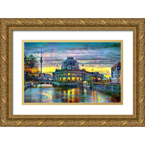 Berlin Germany Bode Museum Gold Ornate Wood Framed Art Print with Double Matting by Gavidia, Pedro