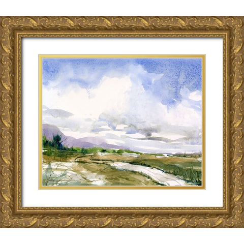 Sand Path Gold Ornate Wood Framed Art Print with Double Matting by Randy Noble Fine Art
