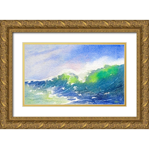 Curl Gold Ornate Wood Framed Art Print with Double Matting by Randy Noble Fine Art