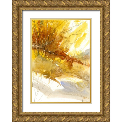 Morning Gold Ornate Wood Framed Art Print with Double Matting by Randy Noble Fine Art