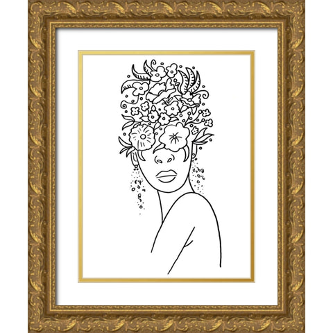 Outline 3 Gold Ornate Wood Framed Art Print with Double Matting by Randy Noble Fine Art