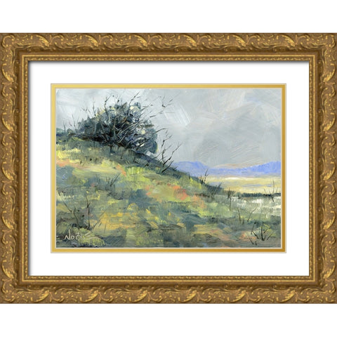 Purple Mountains 2 Gold Ornate Wood Framed Art Print with Double Matting by Randy Noble Fine Art