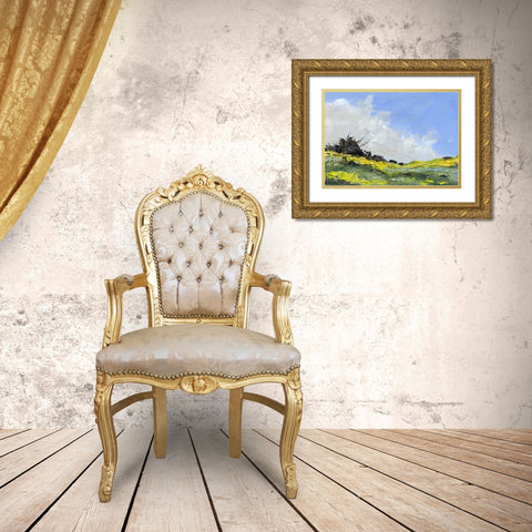 Spring Showers Gold Ornate Wood Framed Art Print with Double Matting by Randy Noble Fine Art