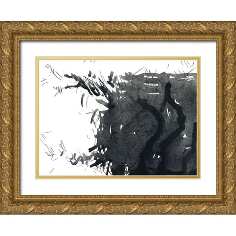 Chaos Gold Ornate Wood Framed Art Print with Double Matting by Randy Noble Fine Art