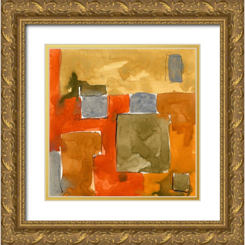 Momentary Block Gold Ornate Wood Framed Art Print with Double Matting by Randy Noble Fine Art