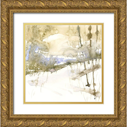 Wintry Mix Gold Ornate Wood Framed Art Print with Double Matting by Randy Noble Fine Art