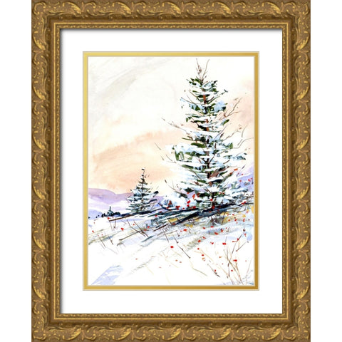 Comforting View Gold Ornate Wood Framed Art Print with Double Matting by Randy Noble Fine Art