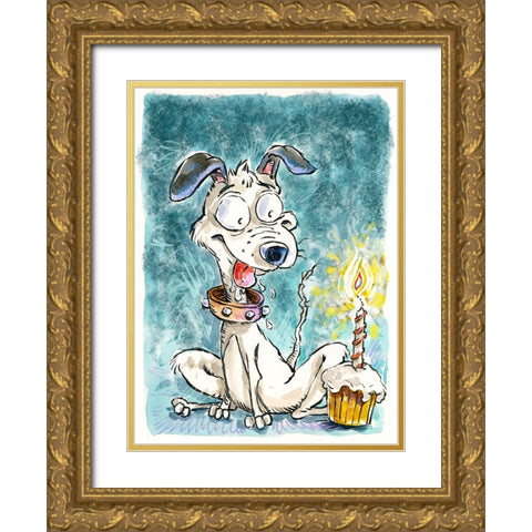 Celebrate Gold Ornate Wood Framed Art Print with Double Matting by Randy Noble Fine Art