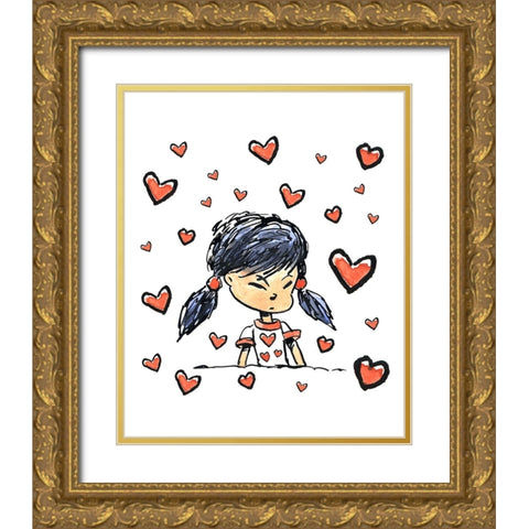 My Crush Gold Ornate Wood Framed Art Print with Double Matting by Randy Noble Fine Art
