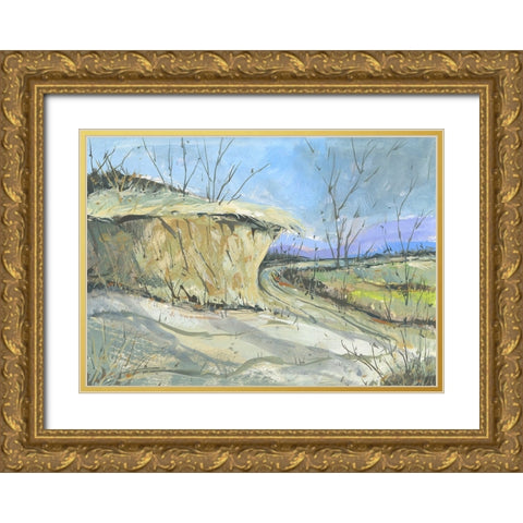 Road To Color Gold Ornate Wood Framed Art Print with Double Matting by Randy Noble Fine Art