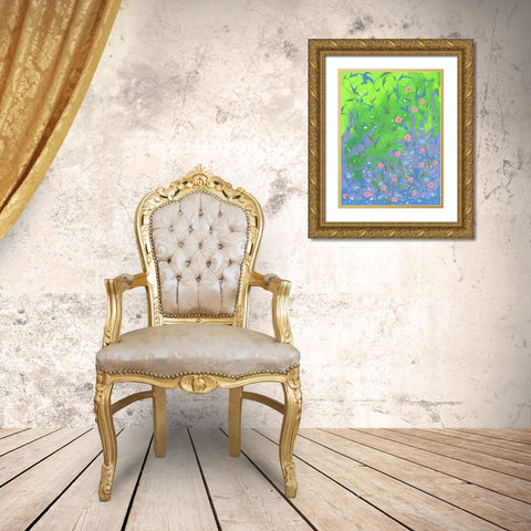 Spring Composition Gold Ornate Wood Framed Art Print with Double Matting by Randy Noble Fine Art