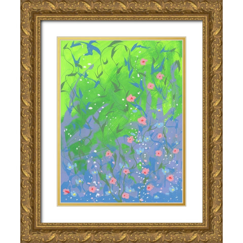 Spring Composition Gold Ornate Wood Framed Art Print with Double Matting by Randy Noble Fine Art