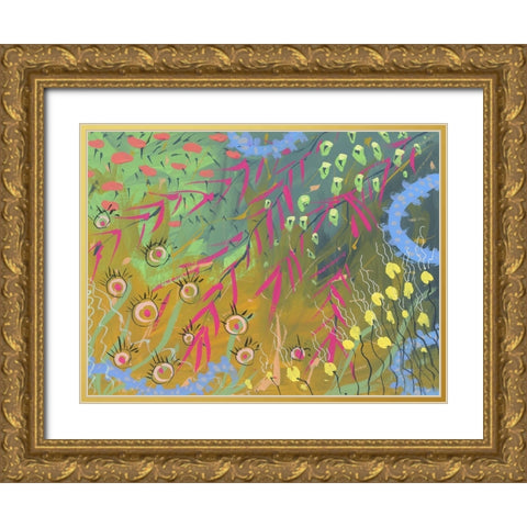 Garden Grace Gold Ornate Wood Framed Art Print with Double Matting by Randy Noble Fine Art
