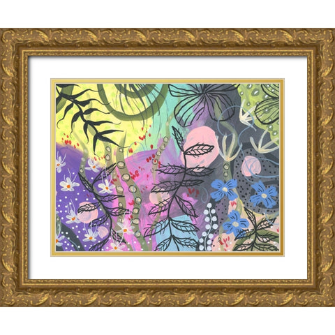 Crisp Intense Gold Ornate Wood Framed Art Print with Double Matting by Randy Noble Fine Art