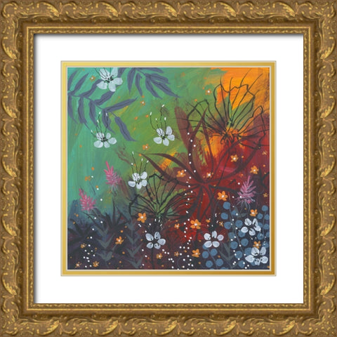 Placid View Gold Ornate Wood Framed Art Print with Double Matting by Randy Noble Fine Art