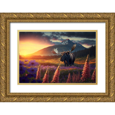 North American Wildlife 7 Gold Ornate Wood Framed Art Print with Double Matting by Heere, Ray
