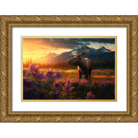 North American Wildlife 8 Gold Ornate Wood Framed Art Print with Double Matting by Heere, Ray