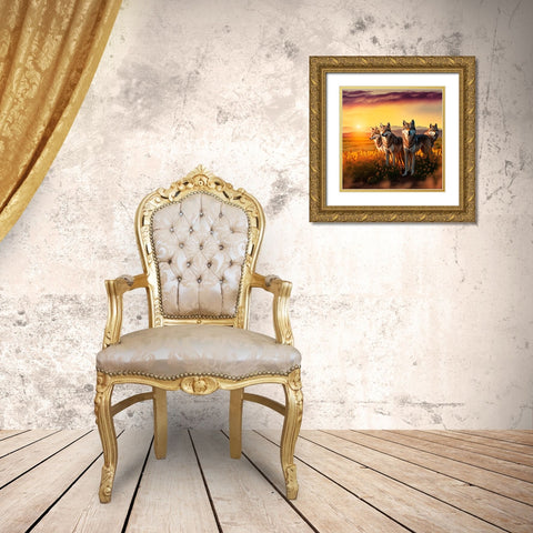 North American Wildlife 53 Gold Ornate Wood Framed Art Print with Double Matting by Heere, Ray