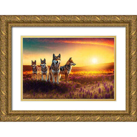 North American Wildlife 57 Gold Ornate Wood Framed Art Print with Double Matting by Heere, Ray