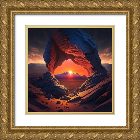 Desert Of Dreams 13 Gold Ornate Wood Framed Art Print with Double Matting by Heere, Ray