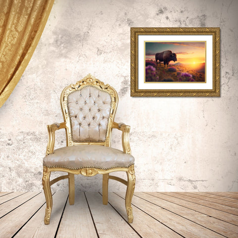 North American Wildlife 59 Gold Ornate Wood Framed Art Print with Double Matting by Heere, Ray