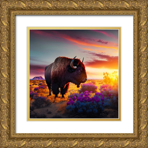North American Wildlife 60 Gold Ornate Wood Framed Art Print with Double Matting by Heere, Ray