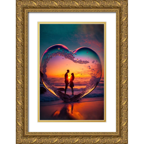 Love Is In The Air 1 Gold Ornate Wood Framed Art Print with Double Matting by Heere, Ray