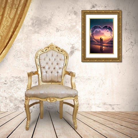 Love Is In The Air 3 Gold Ornate Wood Framed Art Print with Double Matting by Heere, Ray