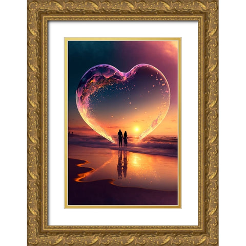Love Is In The Air 5 Gold Ornate Wood Framed Art Print with Double Matting by Heere, Ray