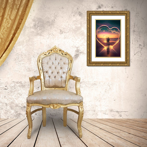 Love Is In The Air 8 Gold Ornate Wood Framed Art Print with Double Matting by Heere, Ray