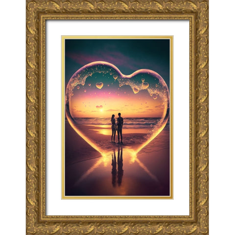 Love Is In The Air 8 Gold Ornate Wood Framed Art Print with Double Matting by Heere, Ray