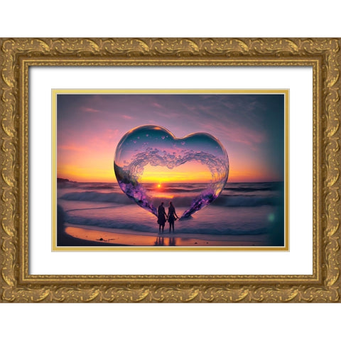 Love Is In The Air 9 Gold Ornate Wood Framed Art Print with Double Matting by Heere, Ray