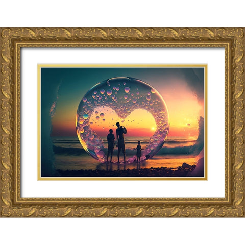 Love Is In The Air 11 Gold Ornate Wood Framed Art Print with Double Matting by Heere, Ray