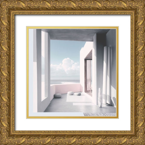 Architectural Photography Balconies 7 Gold Ornate Wood Framed Art Print with Double Matting by Heere, Ray