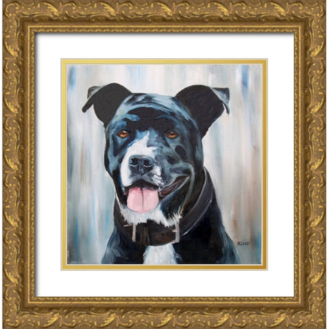 Dog 2-4 Gold Ornate Wood Framed Art Print with Double Matting by Gould, Renee