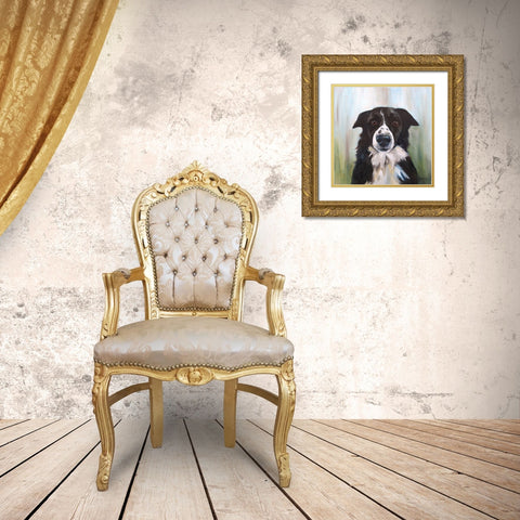 Dog 2-15 Gold Ornate Wood Framed Art Print with Double Matting by Gould, Renee