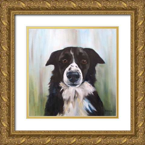 Dog 2-15 Gold Ornate Wood Framed Art Print with Double Matting by Gould, Renee