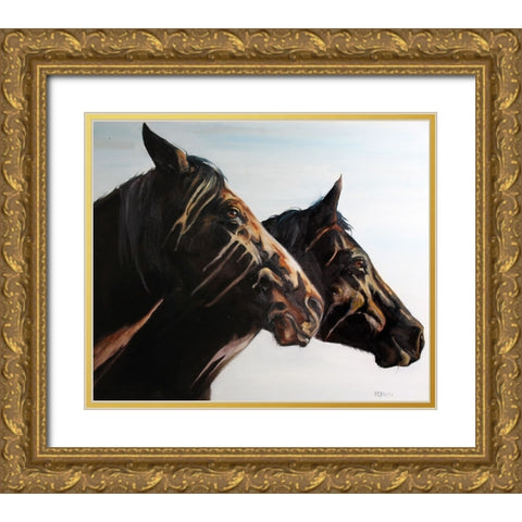 Empowered Gold Ornate Wood Framed Art Print with Double Matting by Gould, Renee