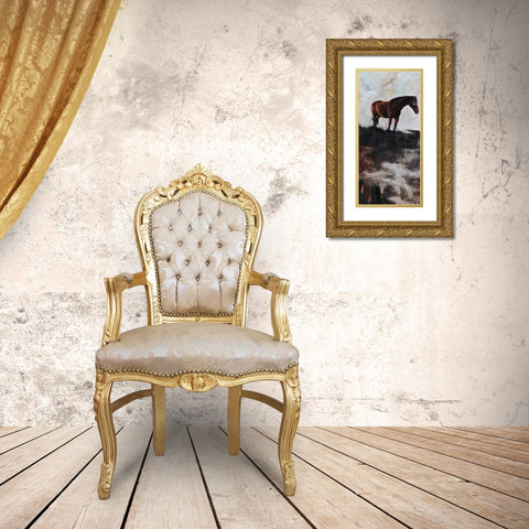 Savouring Solitude Gold Ornate Wood Framed Art Print with Double Matting by Gould, Renee