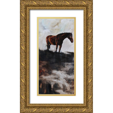 Savouring Solitude Gold Ornate Wood Framed Art Print with Double Matting by Gould, Renee