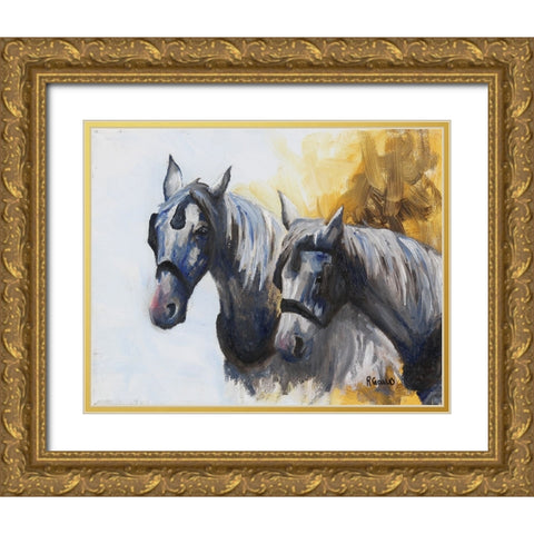 Slow Day Gold Ornate Wood Framed Art Print with Double Matting by Gould, Renee