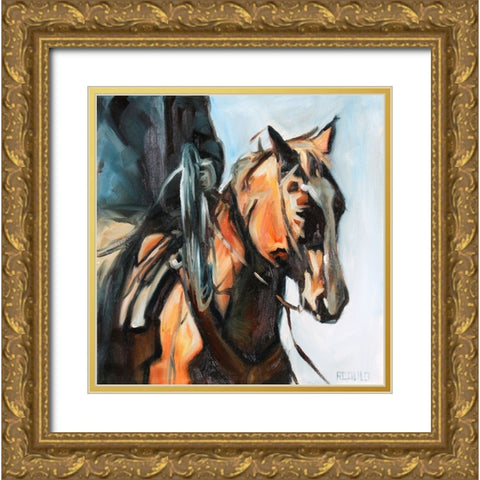 Red Roper Gold Ornate Wood Framed Art Print with Double Matting by Gould, Renee