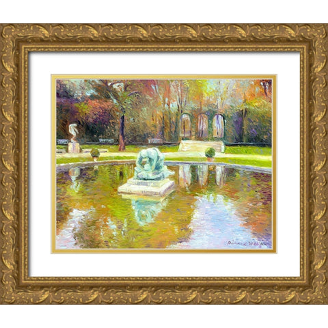 Rodin Museum Gold Ornate Wood Framed Art Print with Double Matting by Wallich, Richard