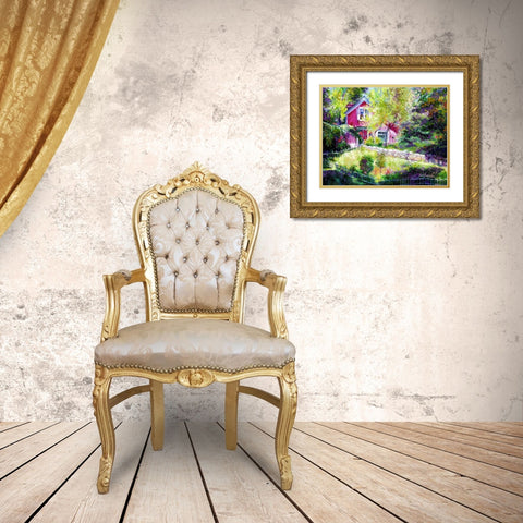 B And B 3 Gold Ornate Wood Framed Art Print with Double Matting by Wallich, Richard