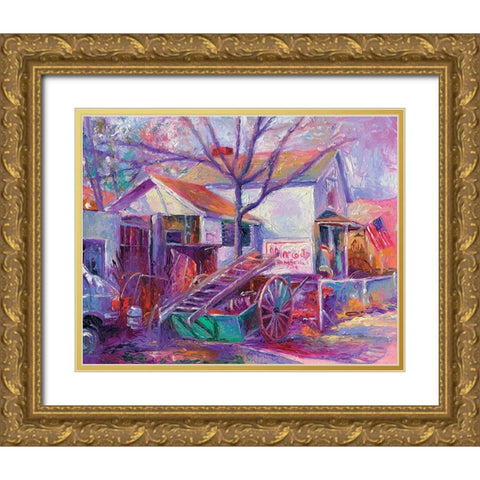 Mercado Gold Ornate Wood Framed Art Print with Double Matting by Wallich, Richard